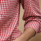 Damesblouse met lange mouwen ruitjespatroon en strik Jelle Jora Mode