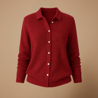 Damesvest met gebreide revers en knopen Jelle Jora Mode
