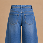 Damesjeans met wijde pijpen van stretchdenim Jelle Jora Mode
