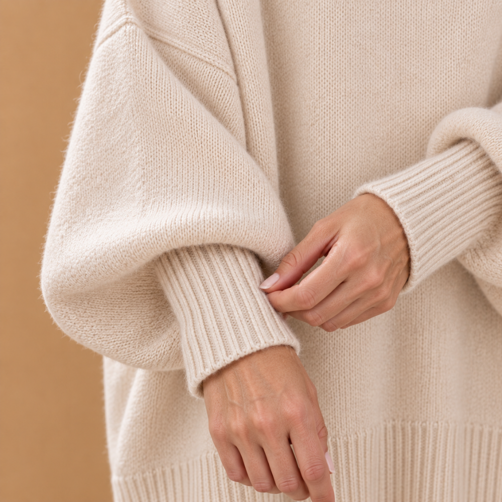 Dames oversized trui met ronde hals Jelle Jora Mode