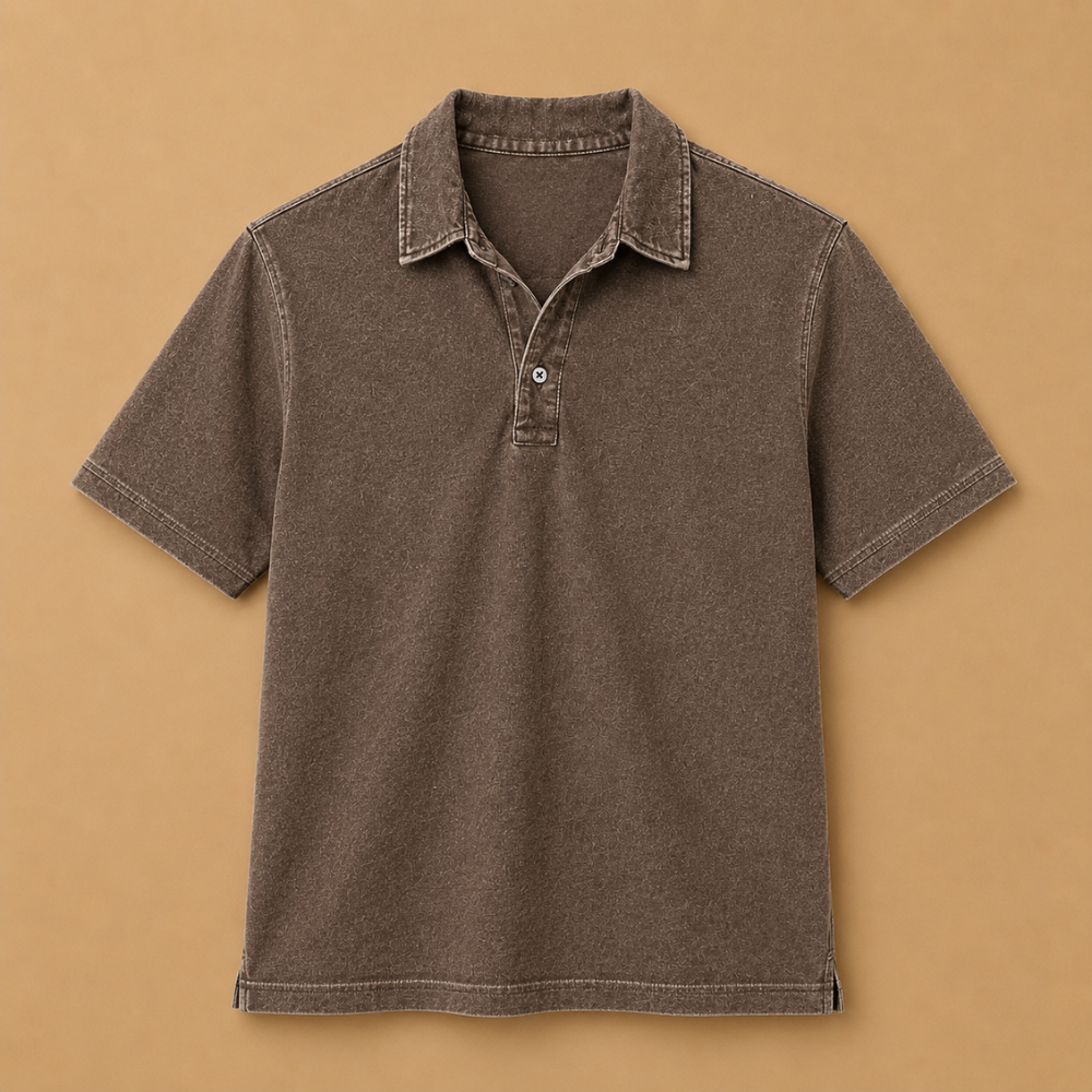 Heren klassiek polo-shirt met korte mouwen en polokraag Jelle Jora Mode