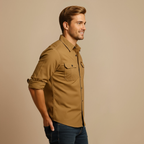 Casual Tactisch Cargoshirt met Lange Mouwen Jelle Jora Mode