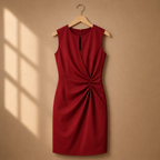 Dames casual gedrapeerde mouwloze midi-jurk Jelle Jora Mode