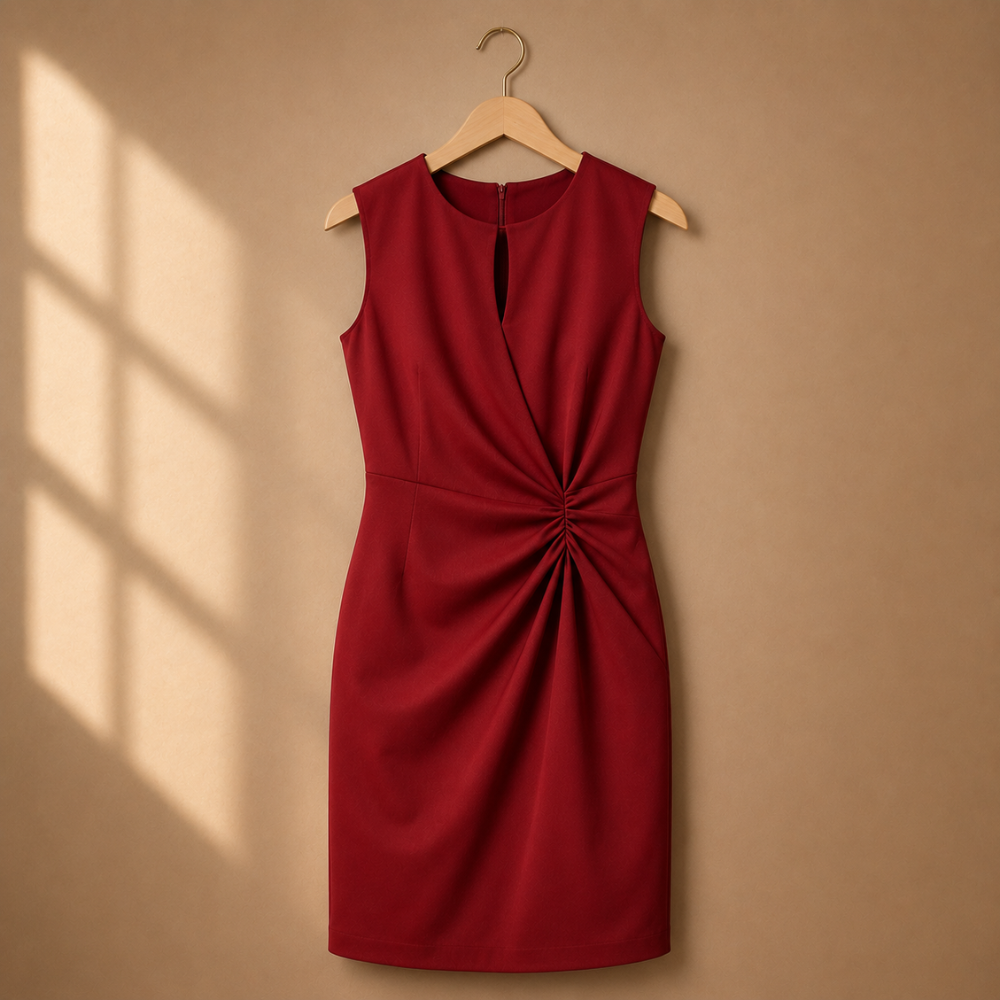 Dames casual gedrapeerde mouwloze midi-jurk Jelle Jora Mode