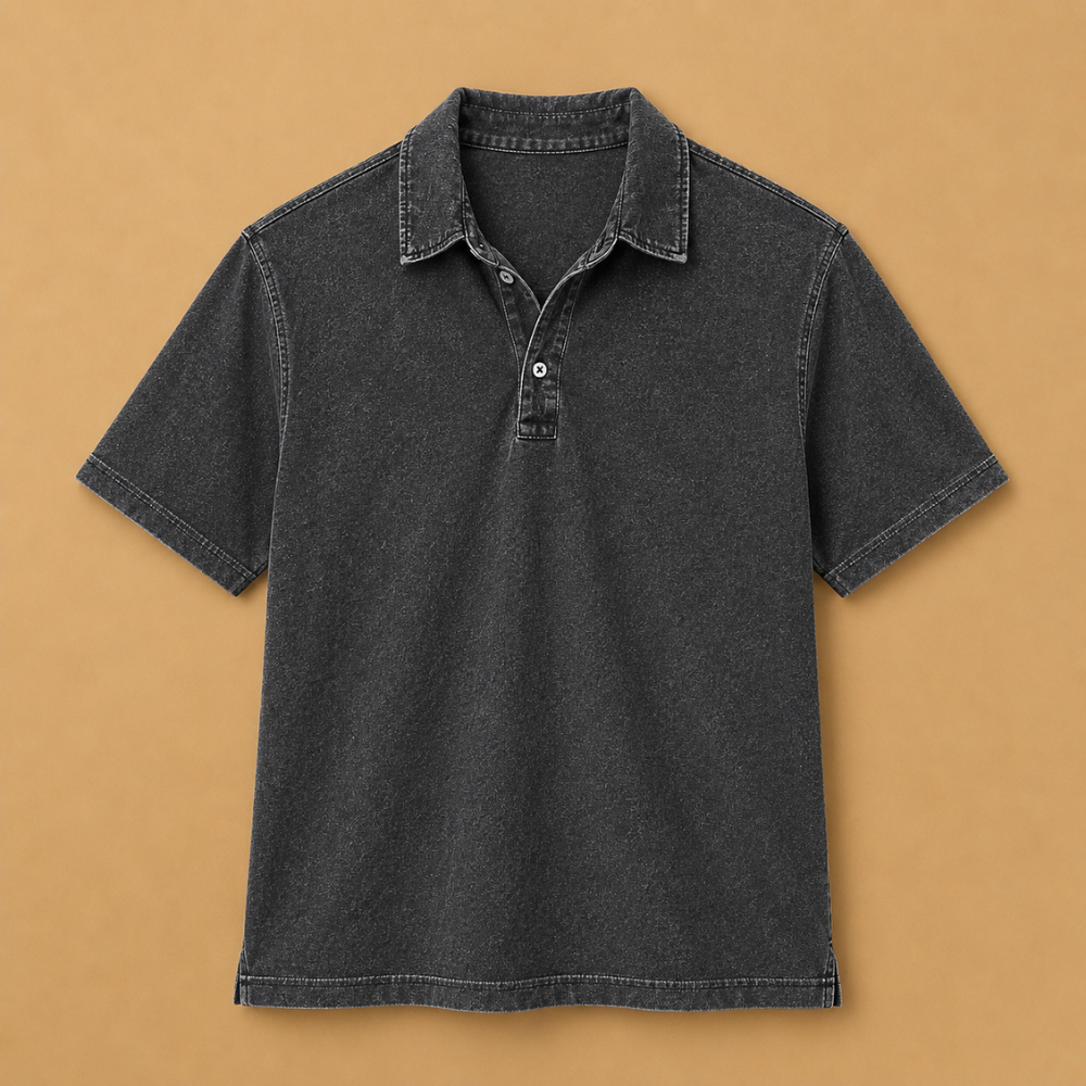 Heren klassiek polo-shirt met korte mouwen en polokraag Jelle Jora Mode