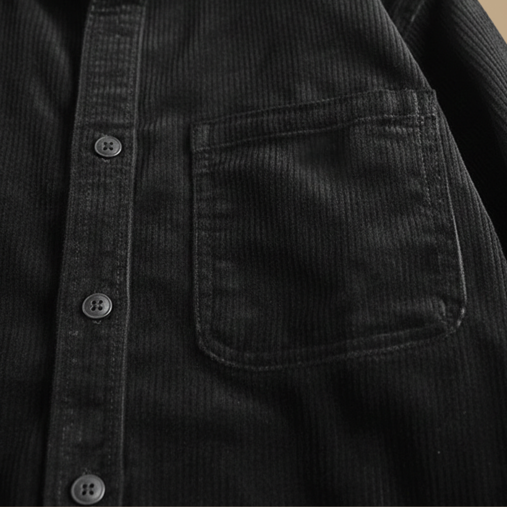 Effen vintage corduroy overhemd voor heren Jelle Jora Mode