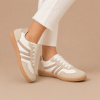 Dames klassieke wandelsneakers met veters Jelle Jora Mode