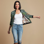 Bomberjack met Print Casual Stijl Jelle Jora Mode