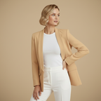 Damesblazer met rechte snit en lange mouwen Jelle Jora Mode