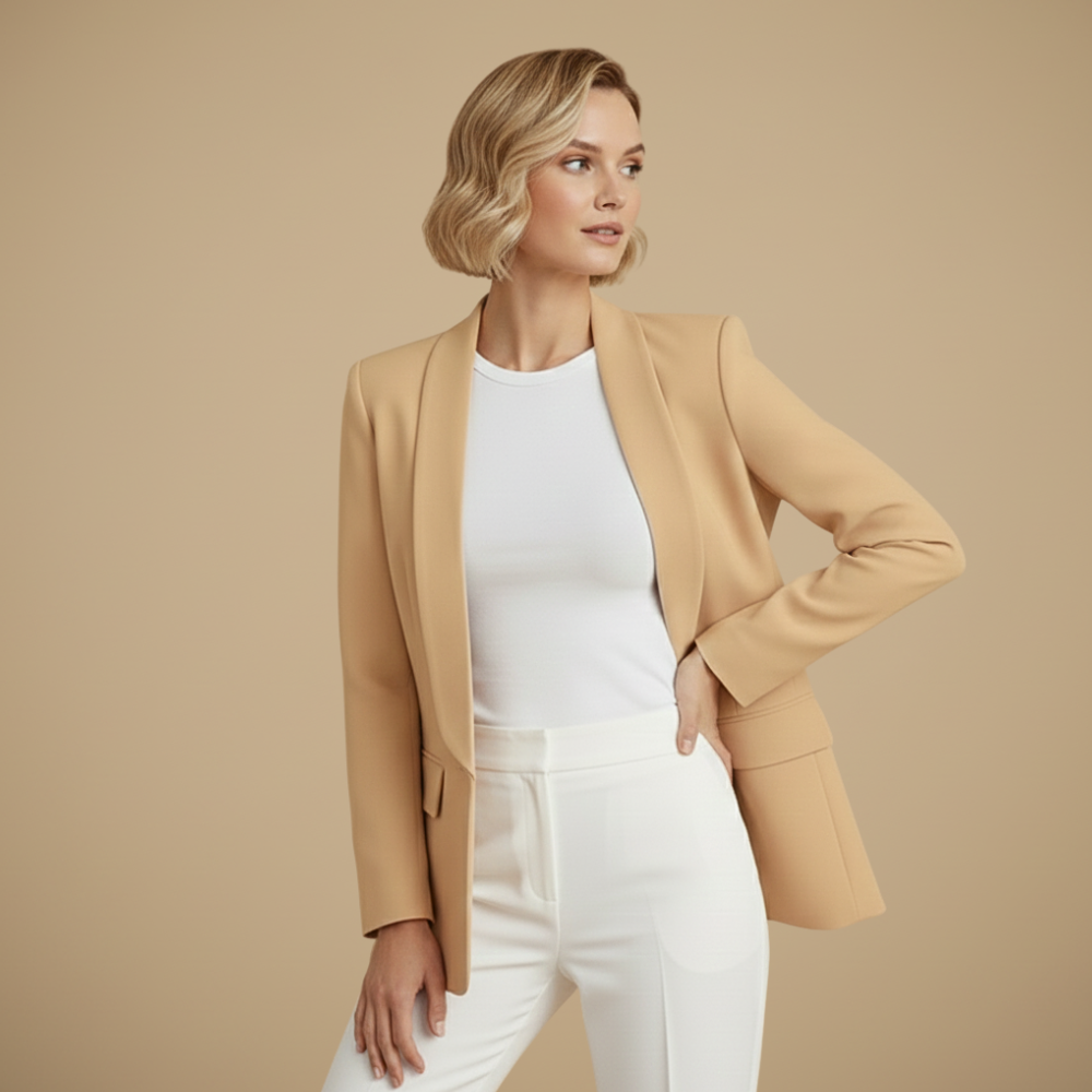 Damesblazer met rechte snit en lange mouwen Jelle Jora Mode