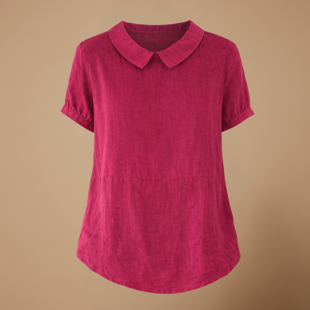 Dames losse casual blouse met korte mouwen Jelle Jora Mode