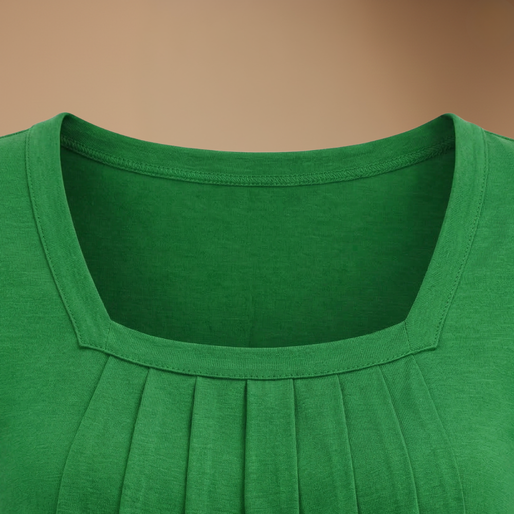 Dames casual T-shirt met vierkante kraag en korte mouwen Jelle Jora Mode