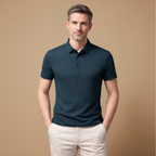 Heren ademend casual T-shirt met korte mouwen en structuur Jelle Jora Mode