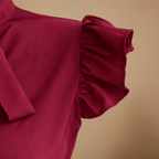 Dames elegante blouse met korte mouwen ruches en strikje Jelle Jora Mode