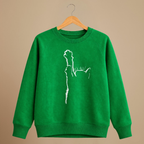 Sweatshirt met ronde hals en witte kattenprint Jelle Jora Mode