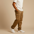 Casual Cargobroek met Trekkoord en Meerdere Zakken Jelle Jora Mode