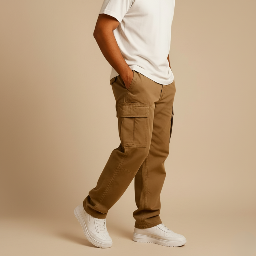 Casual Cargobroek met Trekkoord en Meerdere Zakken Jelle Jora Mode
