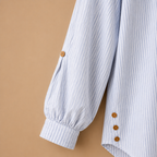 Damesblouse met strepen lange mouwen en knopen Jelle Jora Mode