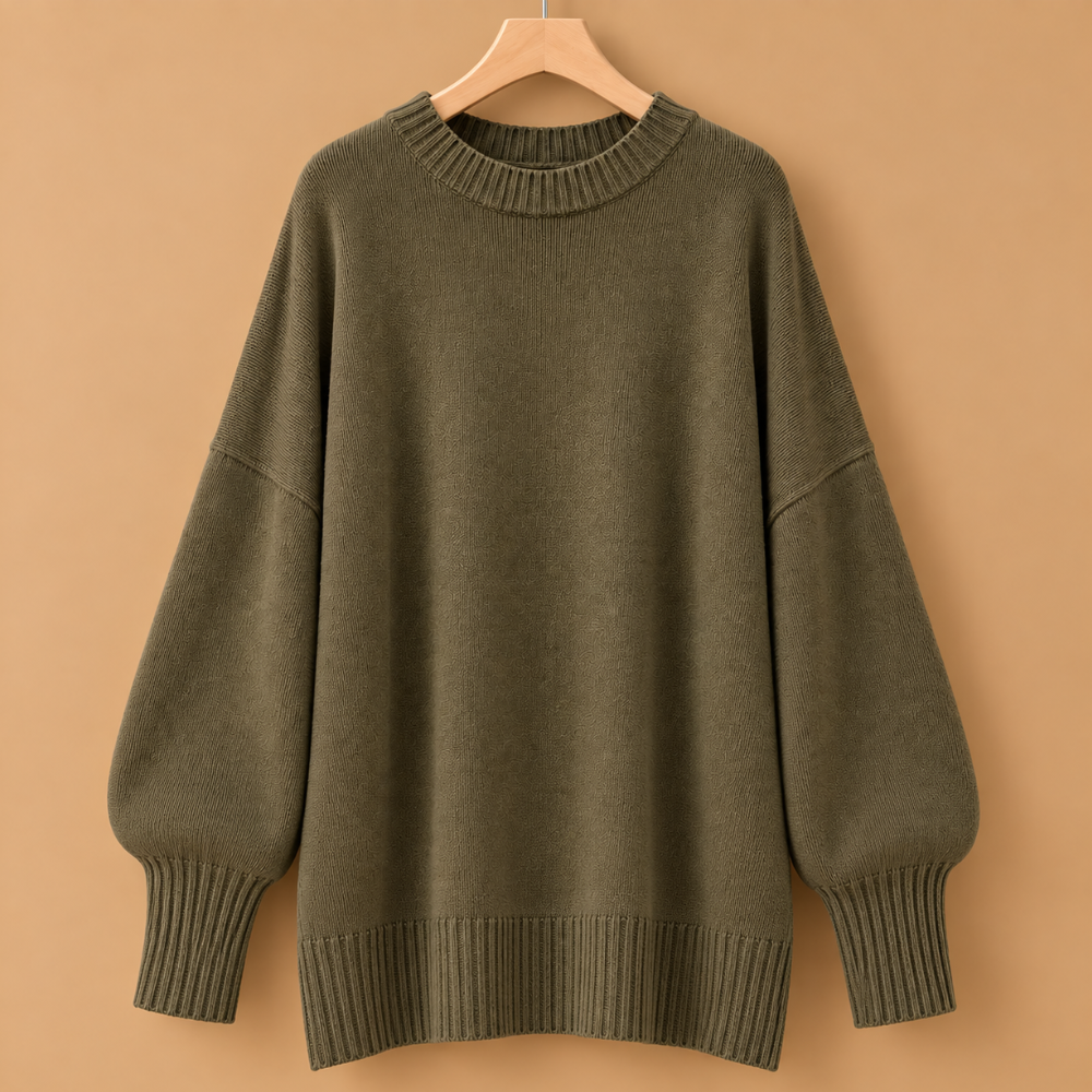 Dames oversized trui met ronde hals Jelle Jora Mode