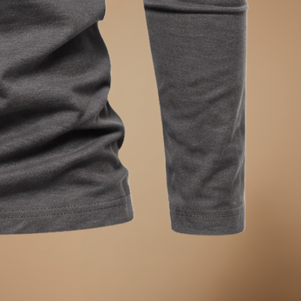 Heren ademend casual t-shirt met lange mouwen en ronde hals Jelle Jora Mode