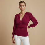 Chique Crop Top met V-hals en Strik Aan De Achterkant Jelle Jora Mode