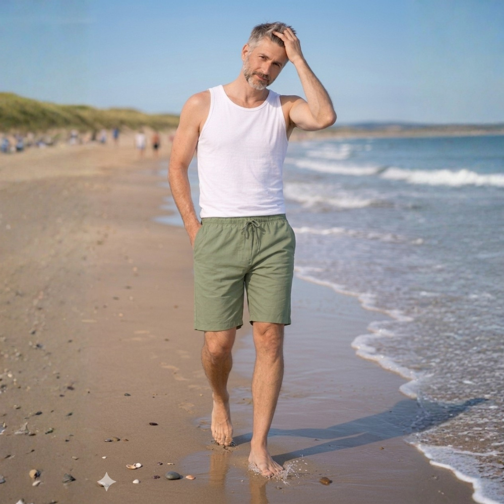 Heren sneldrogende zwemshort met trekkoord en zakken Jelle Jora Mode