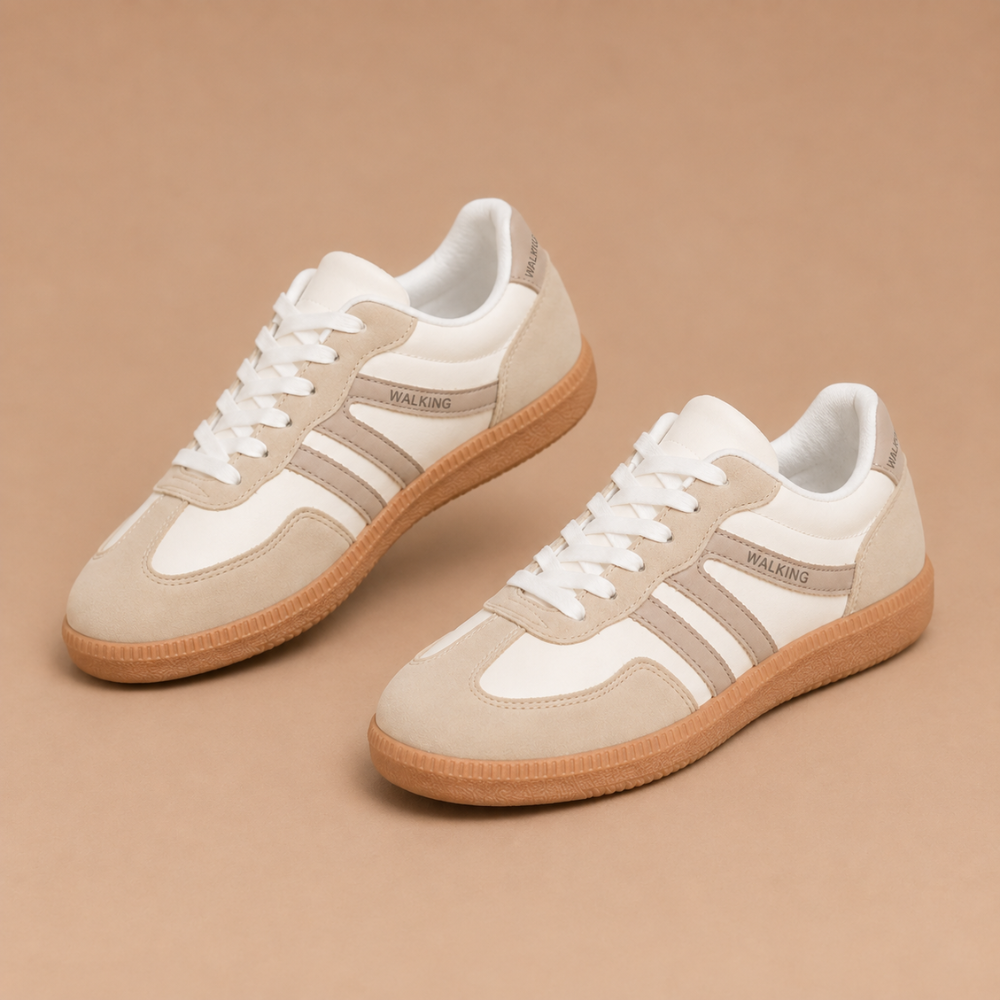 Dames klassieke wandelsneakers met veters Jelle Jora Mode