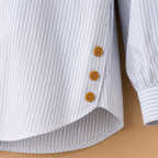 Damesblouse met strepen lange mouwen en knopen Jelle Jora Mode