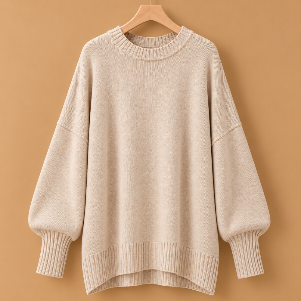 Dames oversized trui met ronde hals Jelle Jora Mode