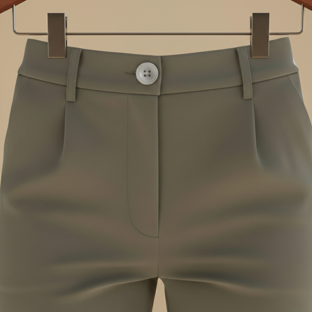 Slim fit joggingbroek met hoge taille en omslag voor dames Jelle Jora Mode
