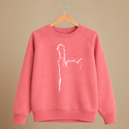 Sweatshirt met ronde hals en witte kattenprint Jelle Jora Mode