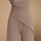 Damespak met hoge taille en wijde pijpen Jelle Jora Mode