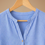 Damesblouse met strepen lange mouwen en knopen Jelle Jora Mode