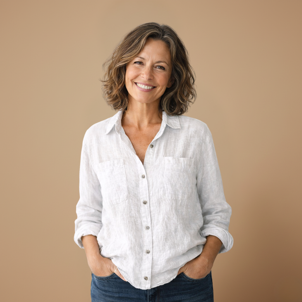 Dames ademende blouse met lange mouwen en knoopsluiting Jelle Jora Mode