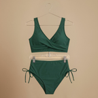 Dames hoge taille wikkelbikini met strikbandjes aan de zijkanten Jelle Jora Mode