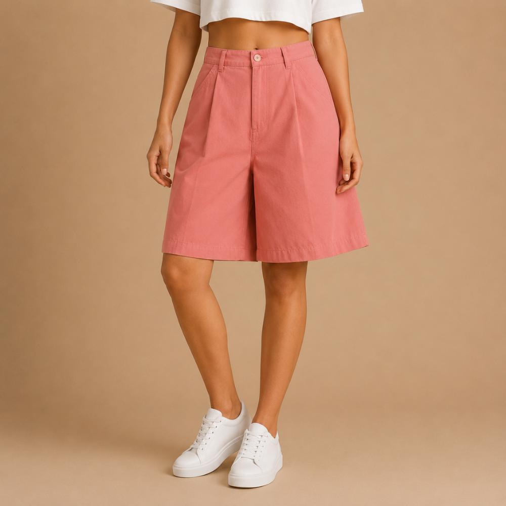 Damesshort met hoge taille en wijde pijpen Jelle Jora Mode