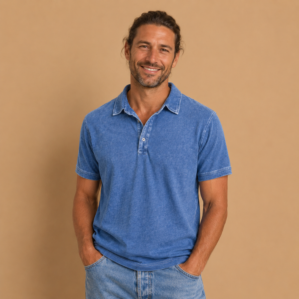 Heren klassiek polo-shirt met korte mouwen en polokraag Jelle Jora Mode