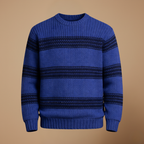 Lichtgewicht rekbare pullover met ronde hals voor heren Jelle Jora Mode