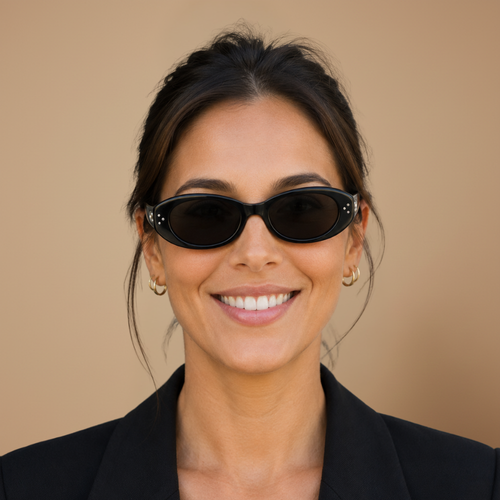 Dames cat-eye-zonnebril met metalen accenten Jelle Jora Mode