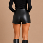 Damesclubshort met hoge taille en slanke pasvorm Jelle Jora Mode