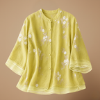 Dames casual blouse met bloemenprint en losse pasvorm Jelle Jora Mode
