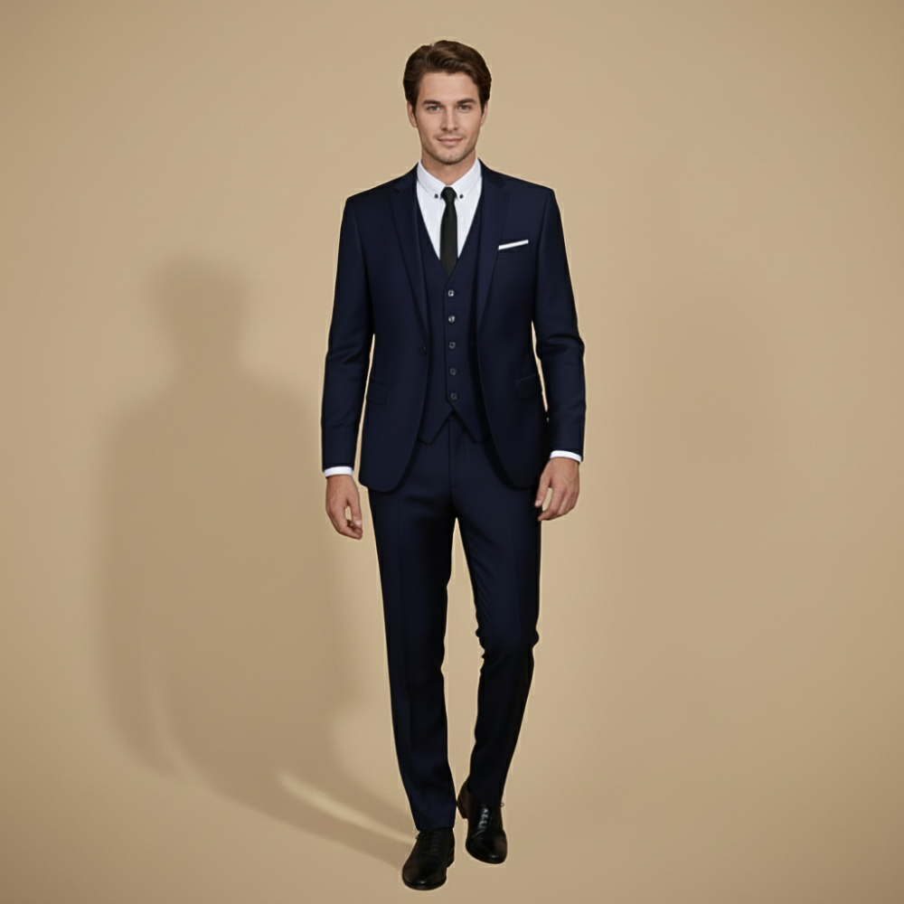 Slim fit driedelig formeel herenpak Jelle Jora Mode