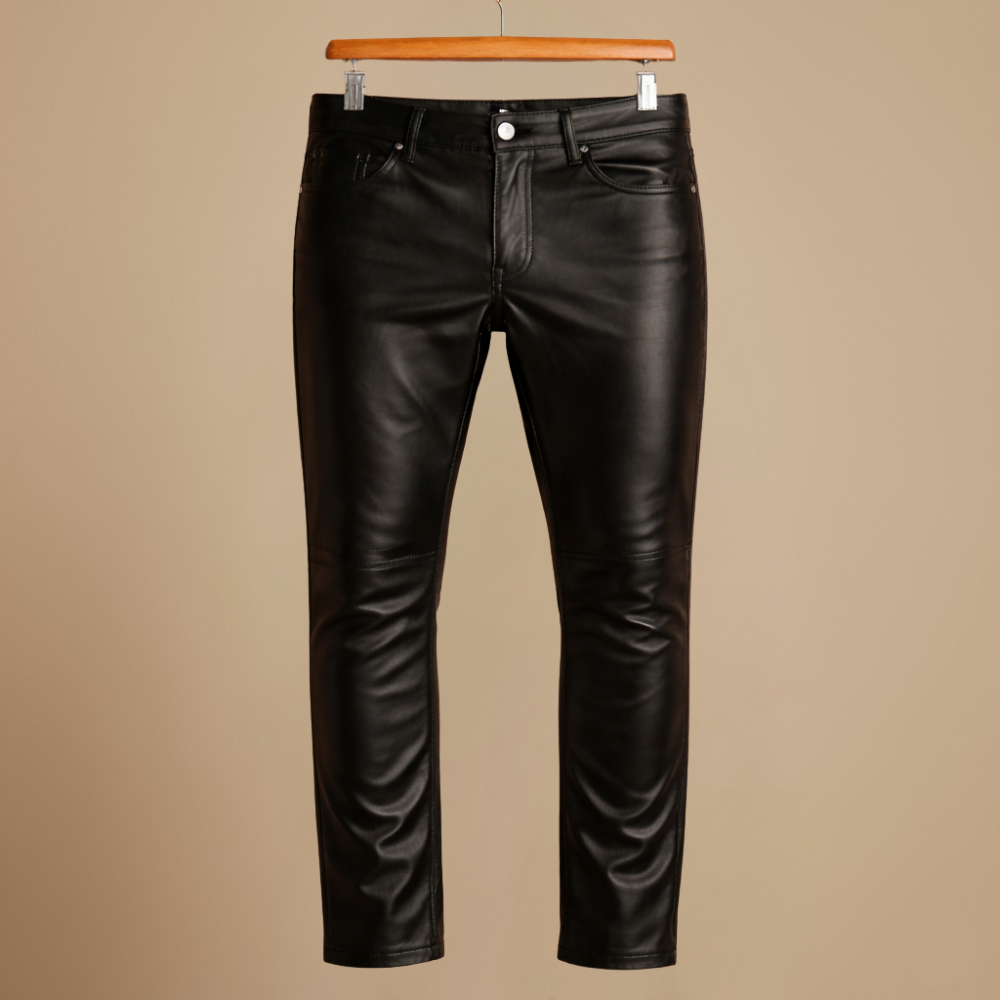 Stoere leren broek voor heren Jelle Jora Mode