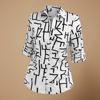 Damesblouse met lange mouwen en slank model Jelle Jora Mode