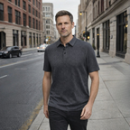 Heren ademend casual T-shirt met korte mouwen en structuur Jelle Jora Mode