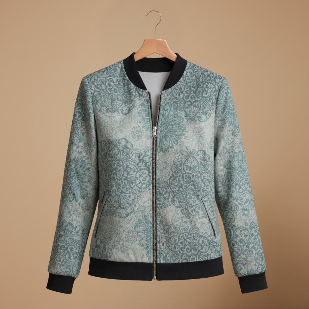 Casual bomberjack met bloemen print Jelle Jora Mode