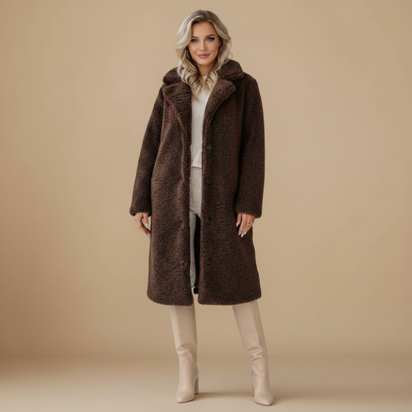 Lange effen wasbare teddyjas voor dames Jelle Jora Mode