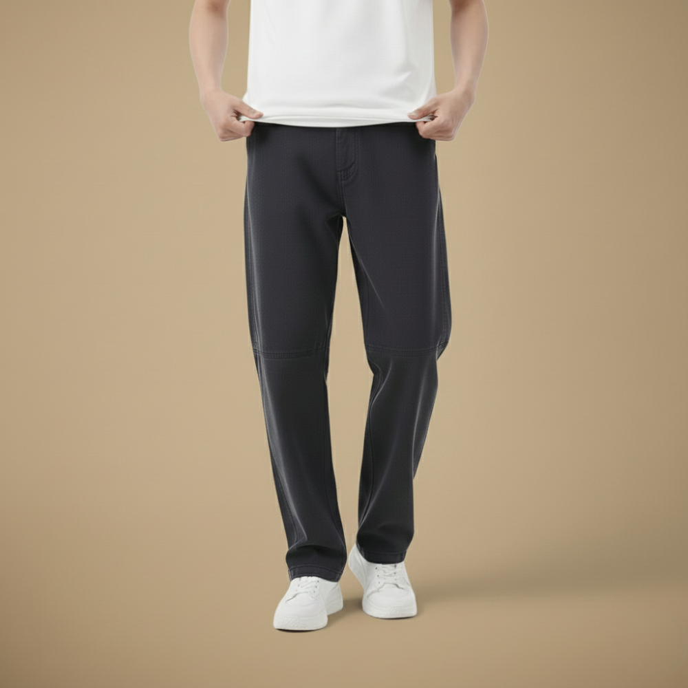 Slim fit geruite rechte broek voor heren Jelle Jora Mode