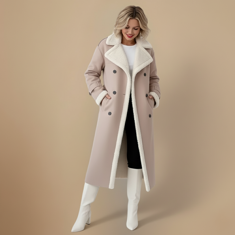 Winter Leren Dubbelkraag Jas Jelle Jora Mode