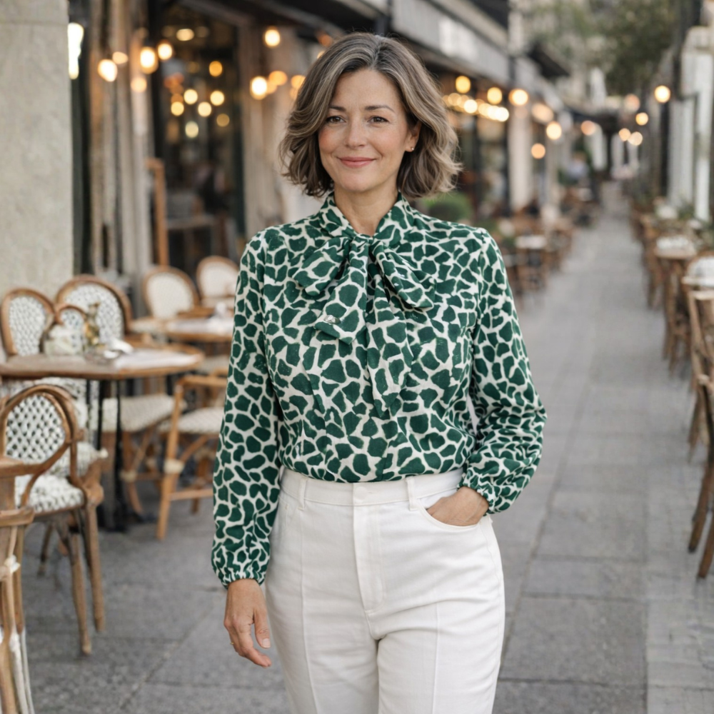 Damesblouse met stropdas en lange mouwen Jelle Jora Mode